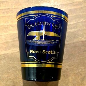 Collectible Nova Scotia Canada whale Shot Glass